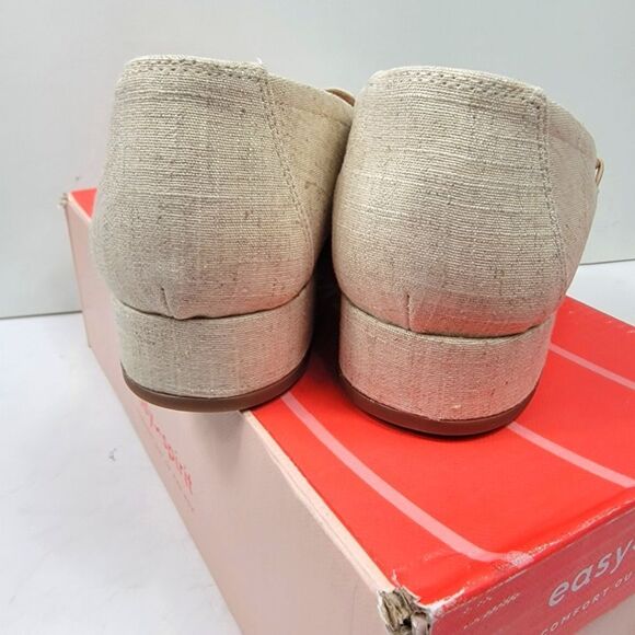 Easy Spirit Eflex Carlina Slip-On Pointy Toe Dress Flats Linen SIZE 10 NIB NWT - Picture 5 of 11